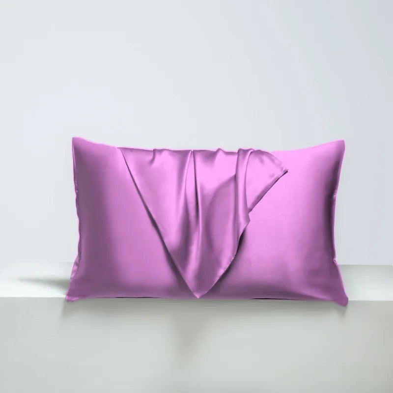 Solid Color Satin Silk-like Pillowcases