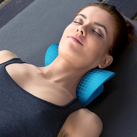 Neck Stretcher Relaxer Cervical Chiropractic Traction Pillow