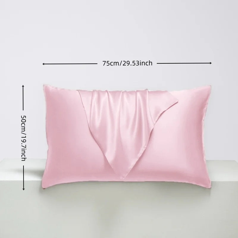Solid Color Satin Silk-like Pillowcases