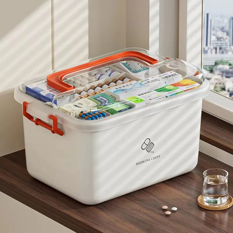 Portable Large Capacity Medicine Box