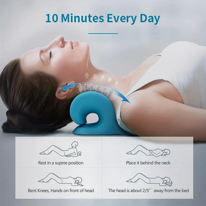 Neck Stretcher Relaxer Cervical Chiropractic Traction Pillow