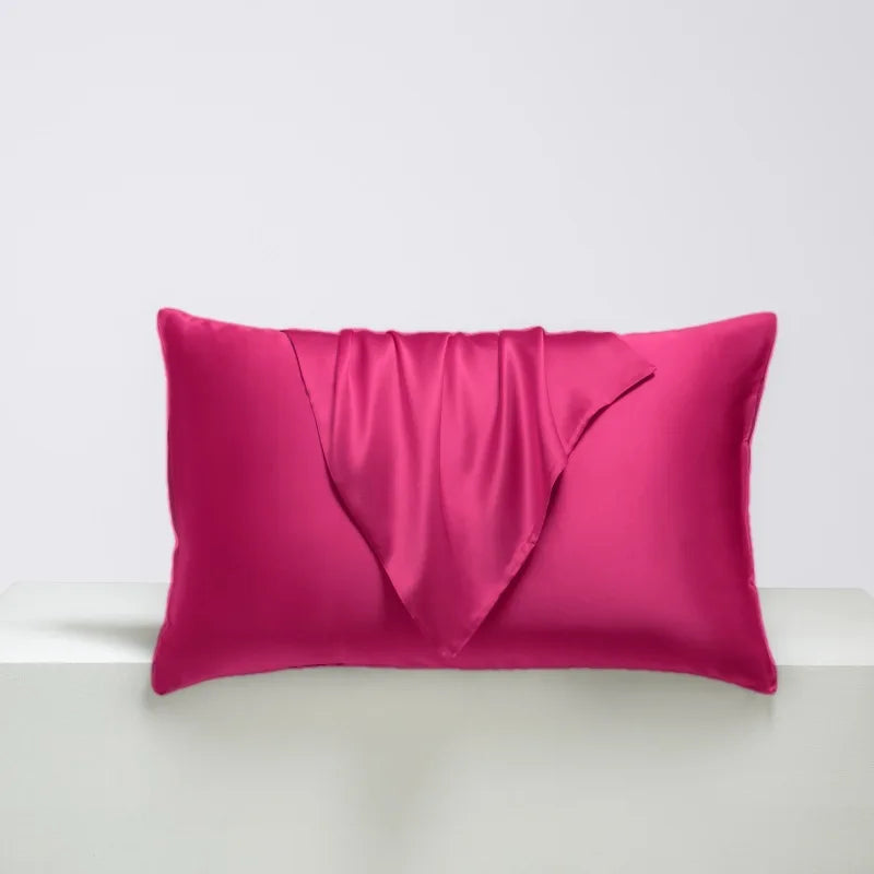Solid Color Satin Silk-like Pillowcases
