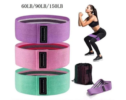 3Pcs Fabric Resistance Hip Booty Bands